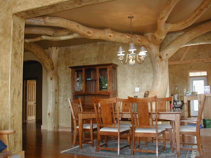 Timber Frame Dining Room Tree