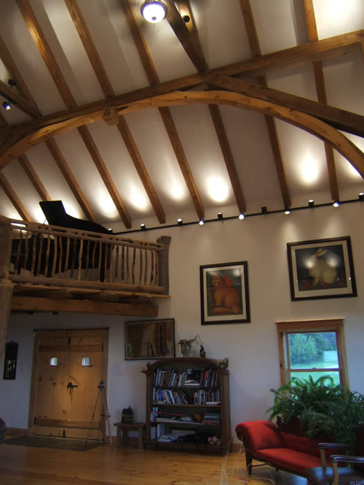 Timber Frame Great Room Reclaimed Heritage