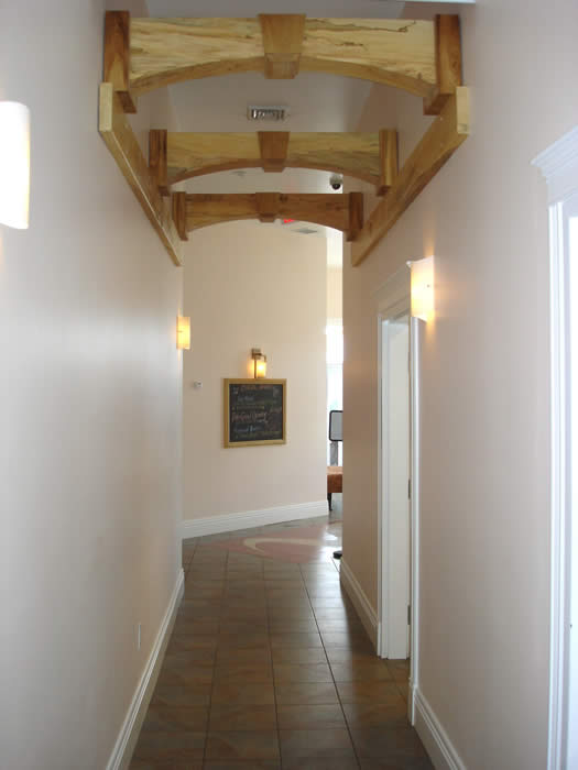 Elm arches in the hallway
