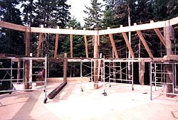 Timber Framing Preparing the area for the main feature piece