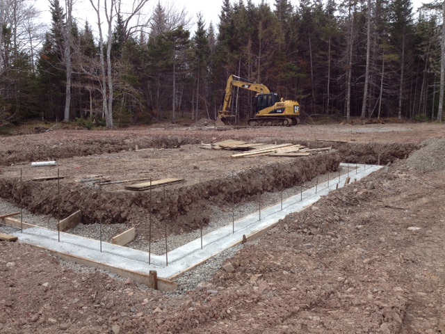 Foundation pouring for the Timber Frame