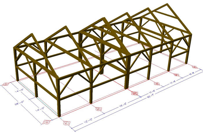 Heritage Timber Frame 3D Model