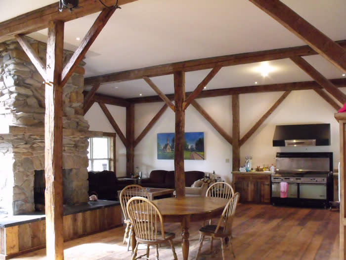 Heritage living room and kitchen