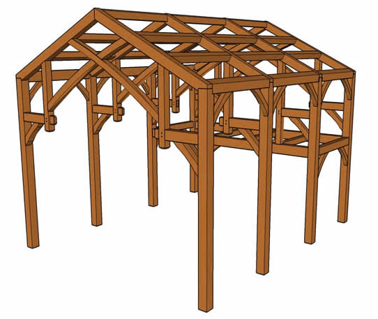 Oak Timber Frame Music Room From outside