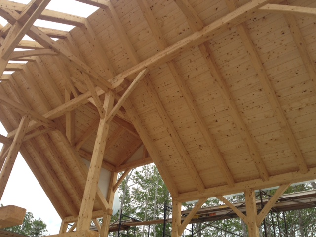 Roof is going on the Spruce Timber Frame