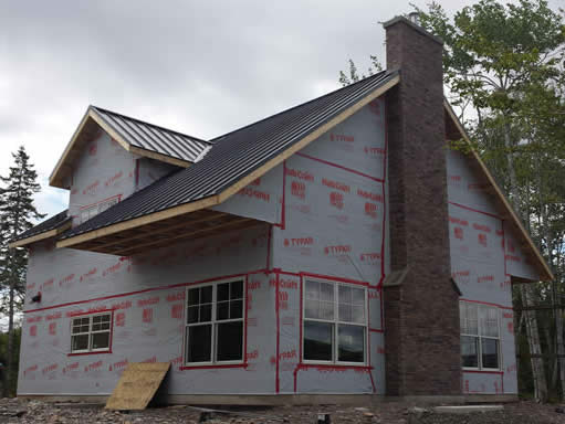 Spruce Timber Frame outside during construction