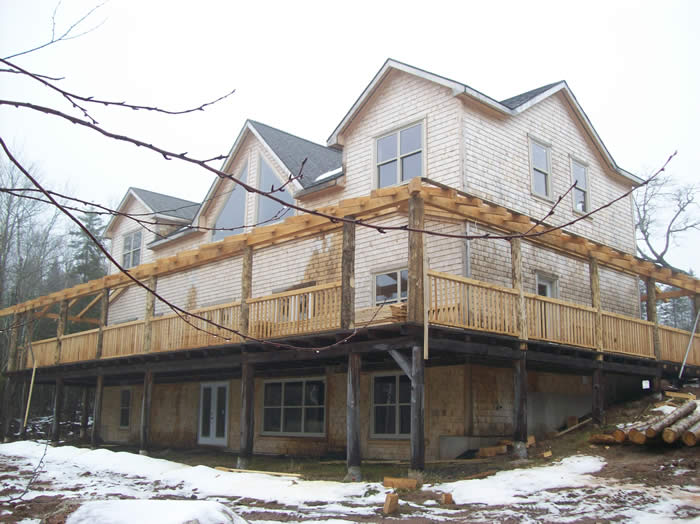 The Install of the Timber Frame porch