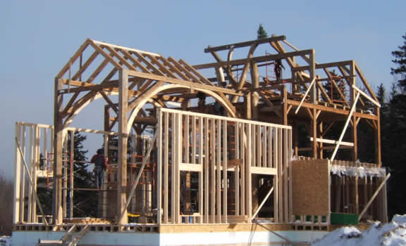 The Timber Frame Installed