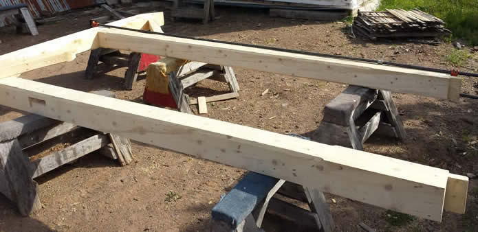 Timber Frame Collar Tie and Post Prefit