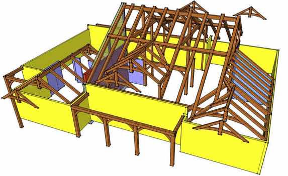 3D Model of Timber Frame