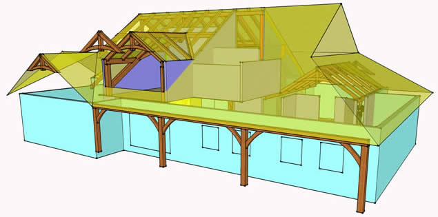 3D Model of Timber Frame