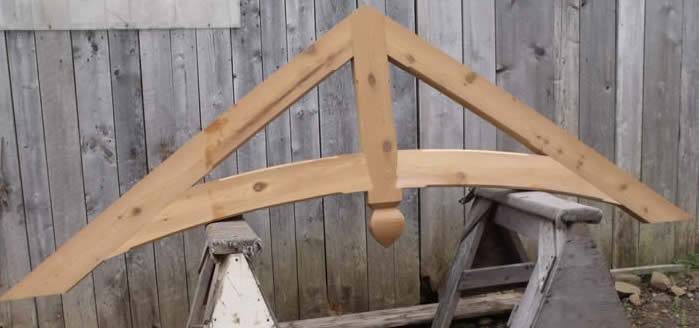 Exterior Cedar truss