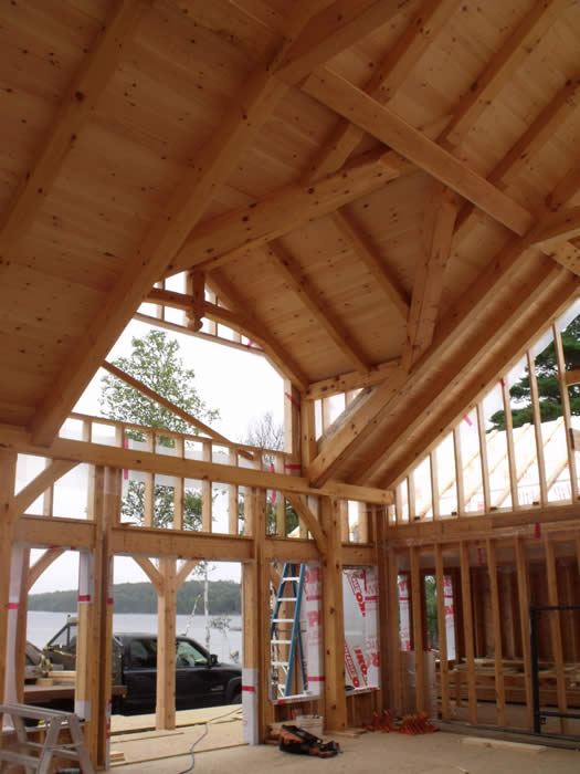 Great room timber frame