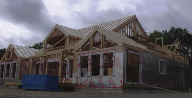 Install of timber frame complete