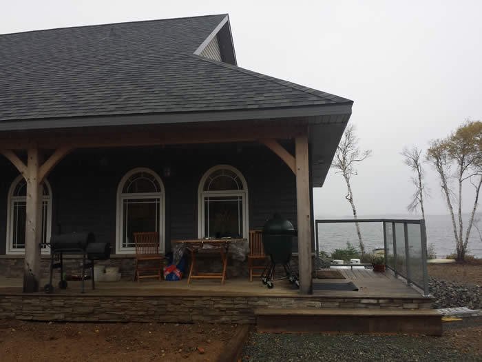 Pine and Cedar Timber Frame...look at that view