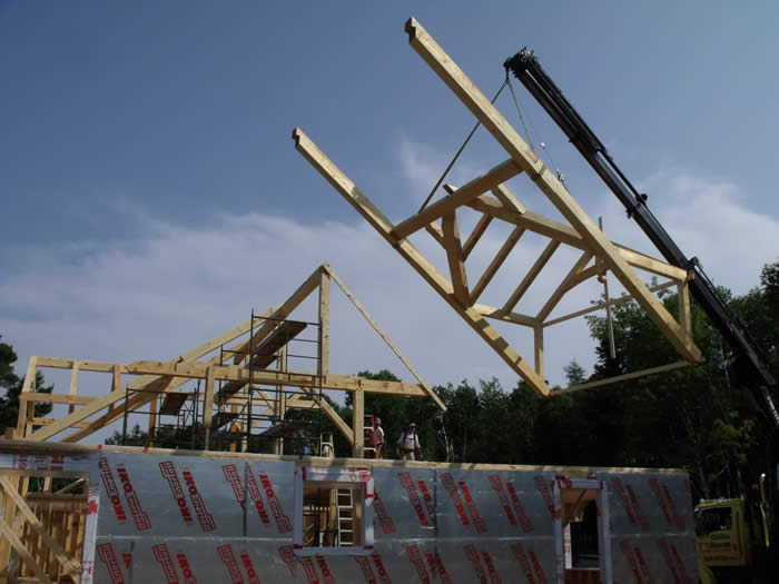 Timber Frame Dormer getting close to where it needs to go