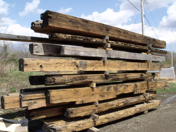Yellow pine timbers