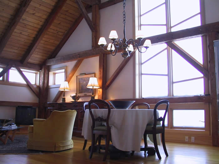 Reclaimed barn timber frame